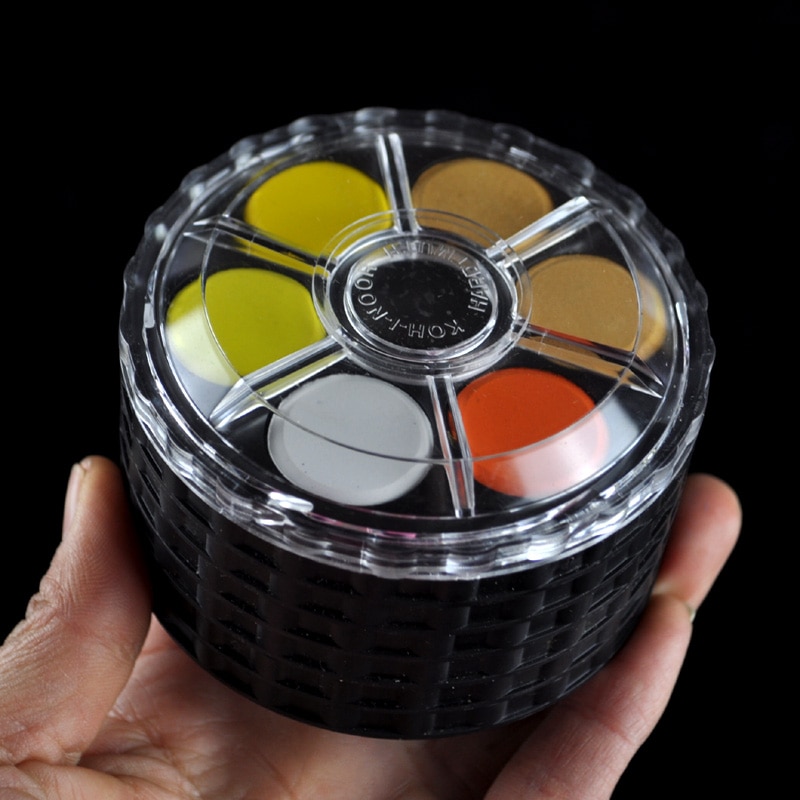 Koh-i-noor solid akvarel pigment bærbar hjulstakspakke 12/24/36/48 farver vandfarve kunstner / maleri forsyninger