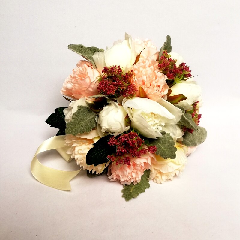 EinsSein 2x Flower Basket Wedding Jute Flower 17x26x13 | Jute Flower