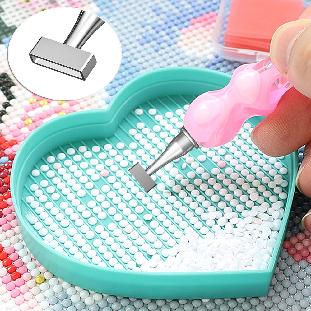 Kit de bolígrafo de punto con cuentas para pintura de diamante, ergonómico, con hilo delgado, acero inoxidable, cabezales de bolígrafo de Metal, accesorios de herramientas