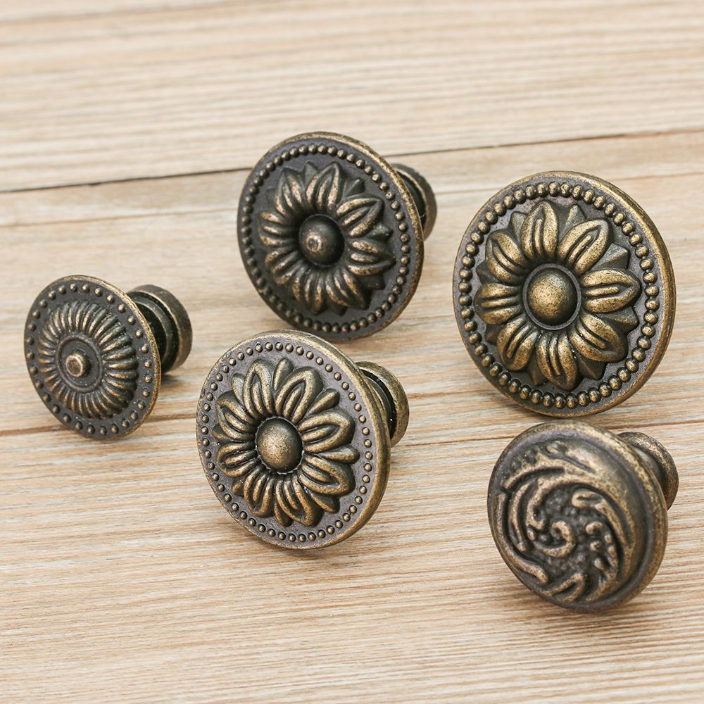2 stuks antieke stijl handgrepen, bronskleurige retro legering, keukenladeknoppen, kastdeurknoppen, meubelbeslag