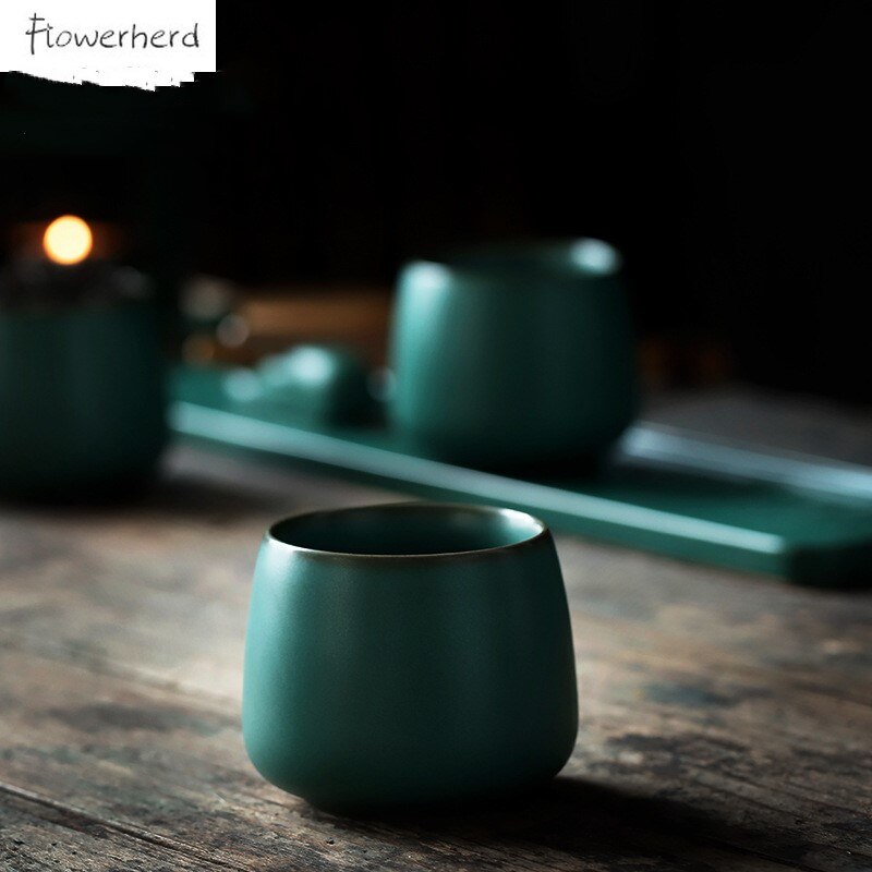Tasse à thé en céramique de Style japonais, service à thé Kung Fu, service à thé, couleur, glaçage, poterie, tasse à thé fait à la main, rétro pour la maison