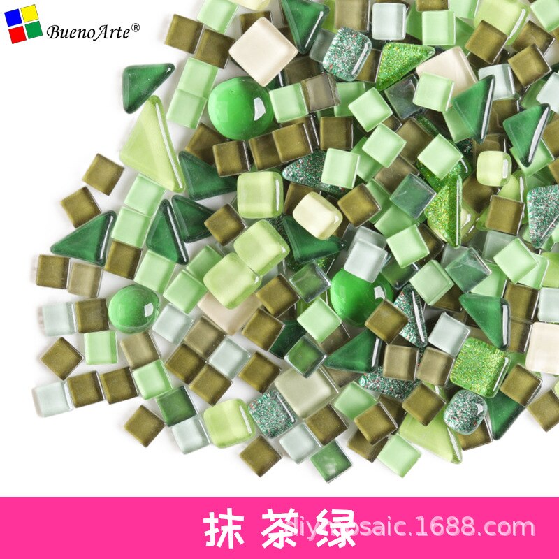 Mosaic DIY Material Irregular Small Particle Color Decal Crystal Glass Tile Small Patch Glass Mirror Mosaic Tiles: 4