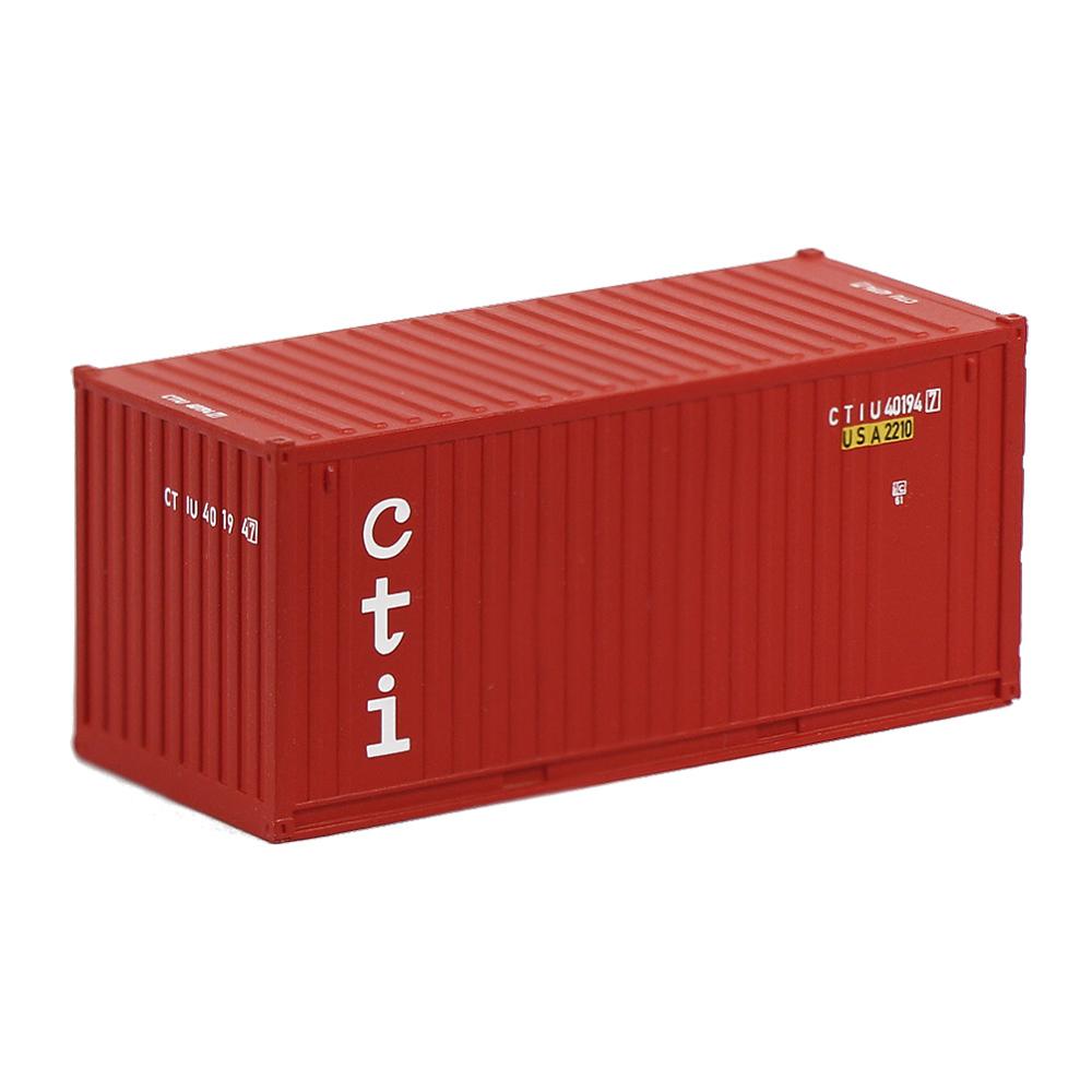 C15007 3pcs Model Trains Freight Car N Scale 20&#39; Container 1:160 20ft Container Cargo Box: CTI