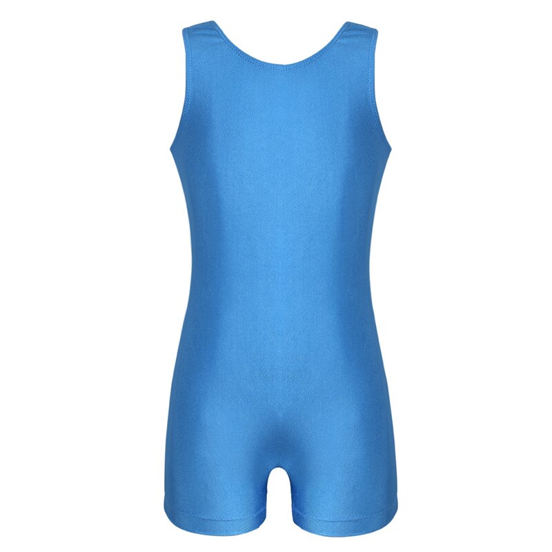Børn piger gymnastik trikot ærmeløse ballet trikoter til piger sport jumpsuit unitard børn trænings dansetøj: Himmelblå / 6