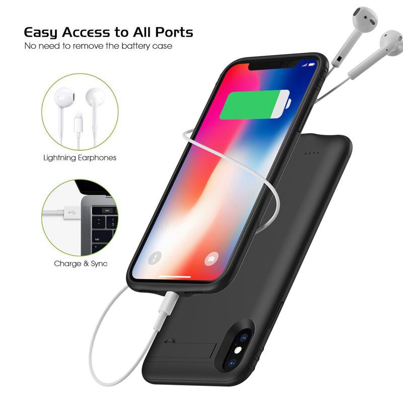 Funda de batería delgada para iphone X, Xs, Max, XR, cargador de batería, 6, 6S, 7, 8 Plus