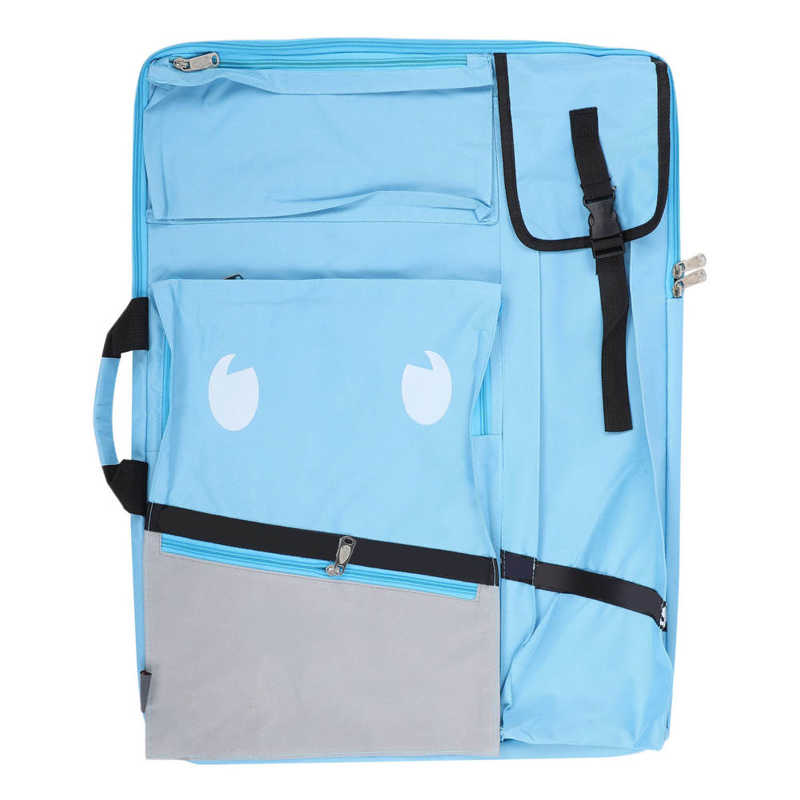 Artist Backpack Drawing Board Water-Resistant Sketchpad Multi-Function Art Storage Supplies 4K Sketchpad Bag Case: Blue