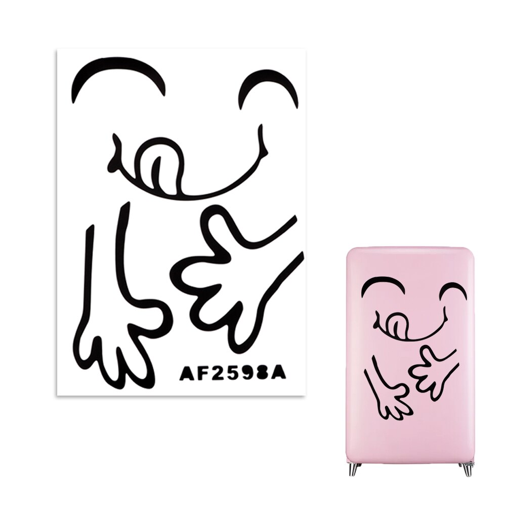 Søde køleskabsklistermærker dekoration klistermærker hjemmeindretning vinyl klistermærker til køkken køleskab wall wallstickers glad lækkert ansigt