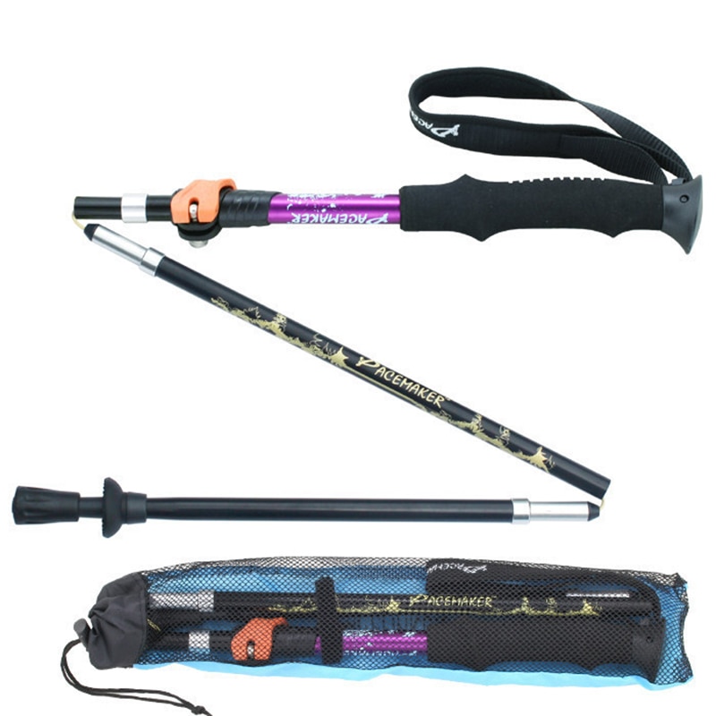 Bastón de trekking ajustable, telescópico, nórdico, para senderismo, 1 Uds.