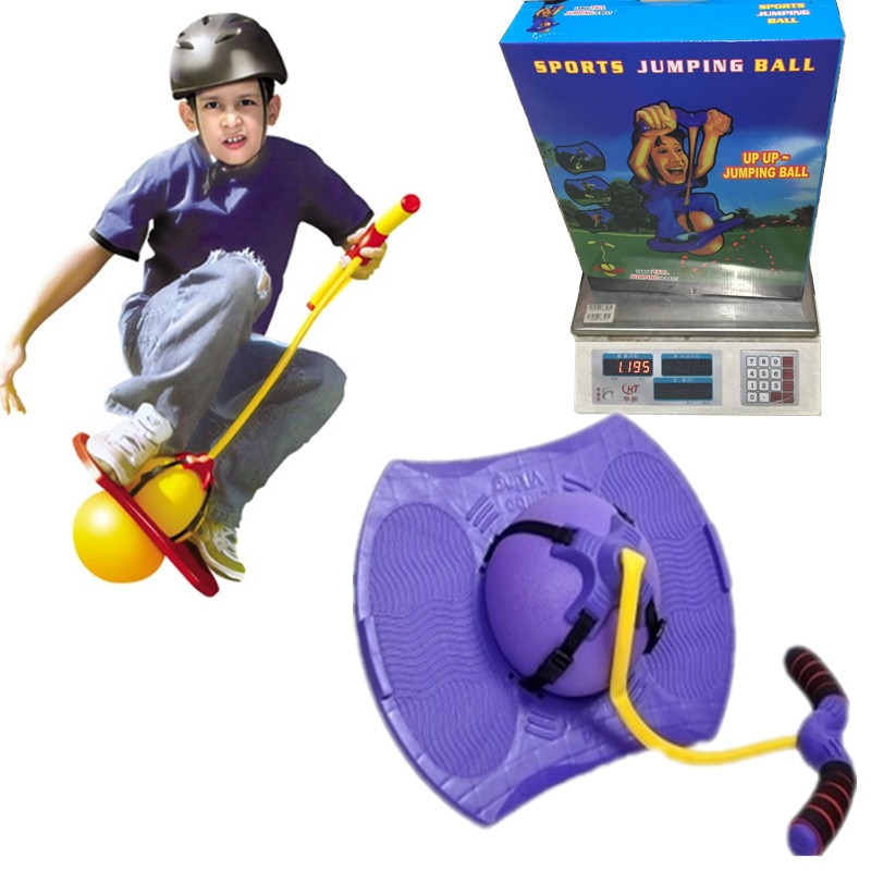 Outdoor speelgoed met handvat springen bal kids fitness apparatuur bal speelgoed bal met rubber touw bounce bal