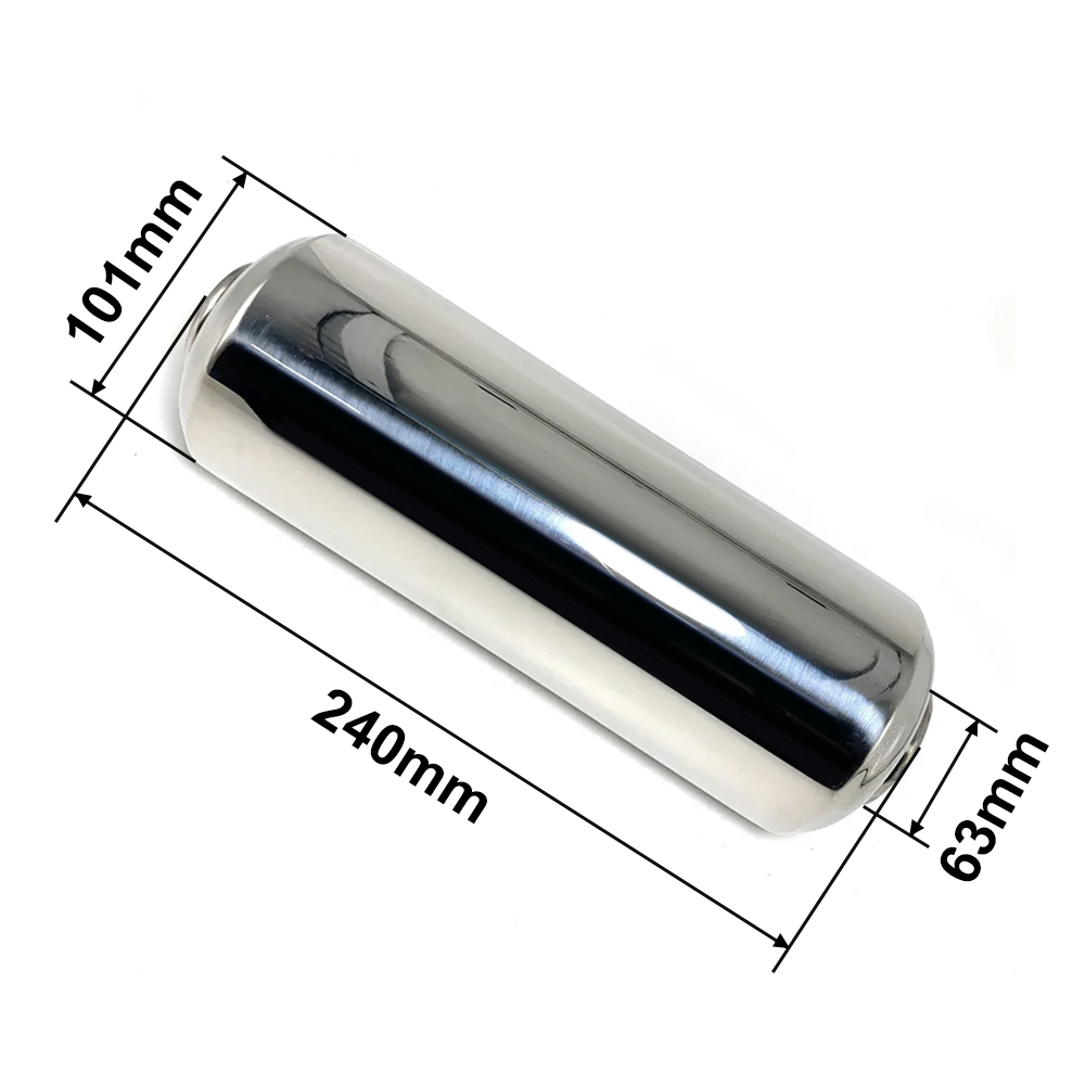 Resonador de escape de rendimiento, silenciador de entrada y salida de 63mm, sistema de escape de superficie en espiral de acero inoxidable 304, accesorios para coche DIY