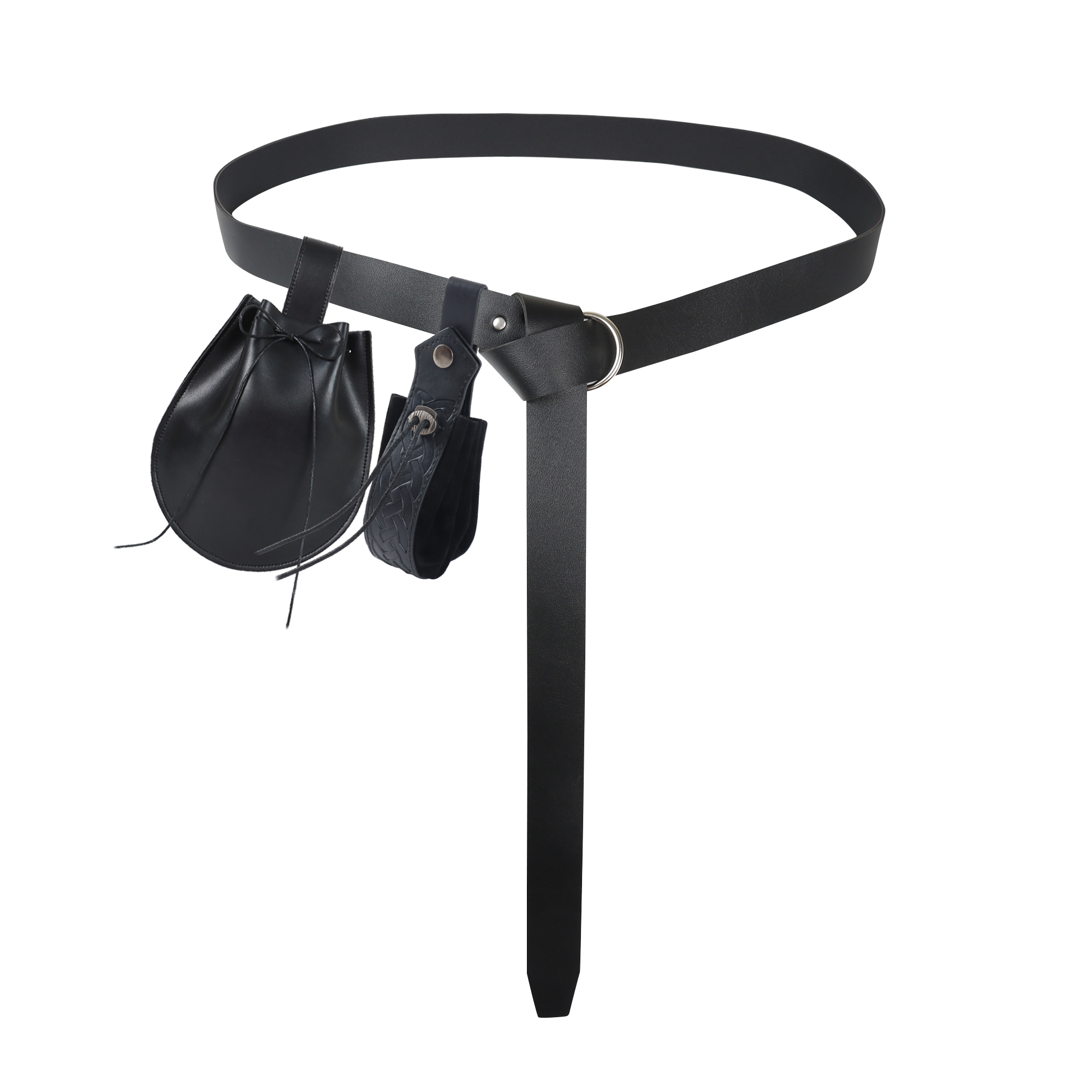 Cinturón Medieval de cuero PU para hombre y mujer, conjunto de armadura de cinturón vikingo Retro en relieve, pretina de caballero renacentista, accesorios de Cosplay de pirata