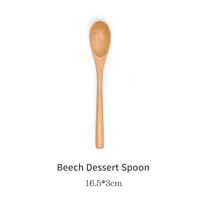 Cuchara para medir condimentos de haya, cuchara para miel, cucharas de Cocina de madera Natural portátiles, accesorios de cocina: A4