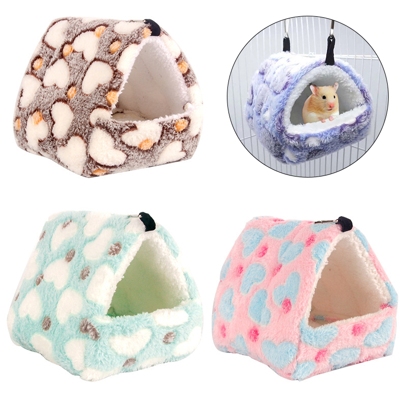 Sac de couchage pour Animal domestique, maison cochon d'inde, nid de Hamster d'hiver, petit Animal, nid de Rat, joli coussin de lit, accessoires pour animaux de compagnie,