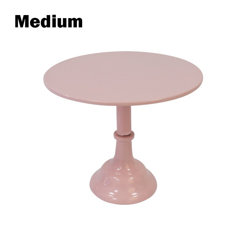 Home party display stand wedding decoration wrought iron birthday tray dessert fudge desktop afternoon tea cake stand: pink M