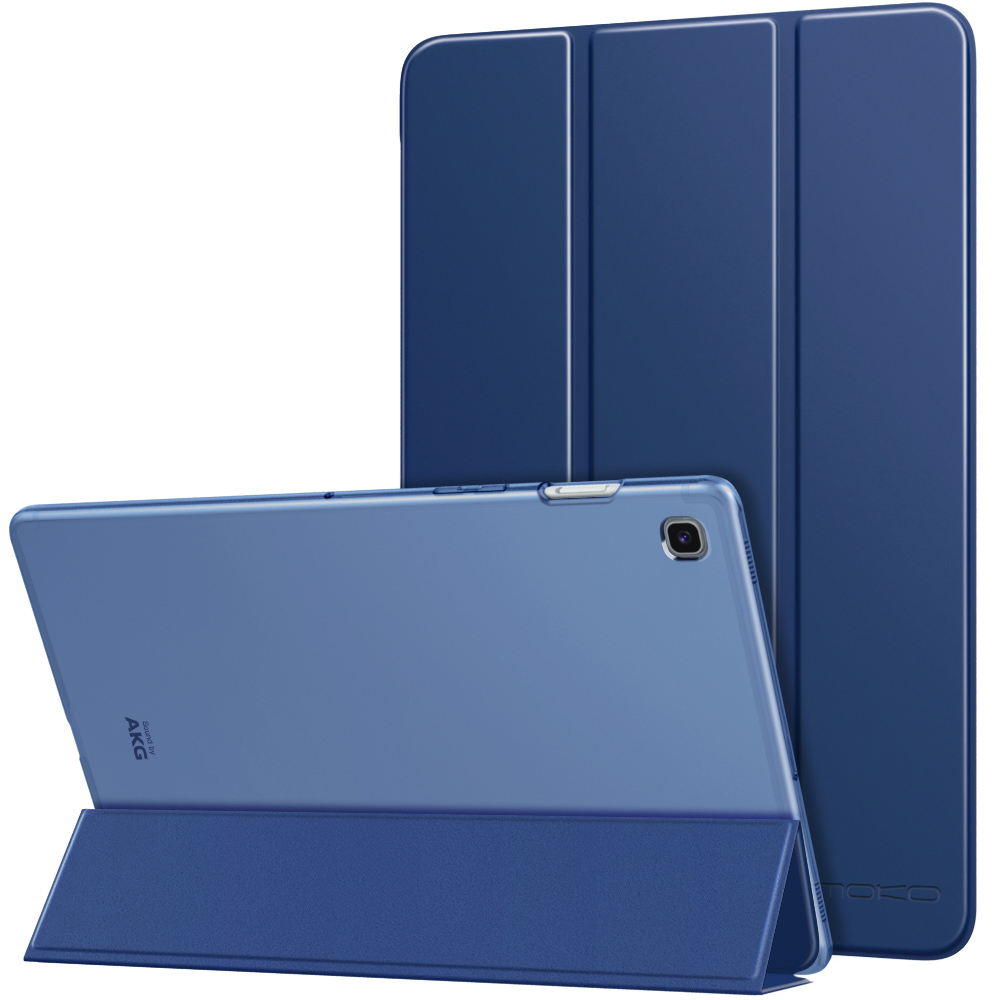 Funda MoKo para Samsung Galaxy Tab S5e , carcasa ultrafina y delgada con soporte triple y parte trasera esmerilada con encendido y apagado automático: Azul