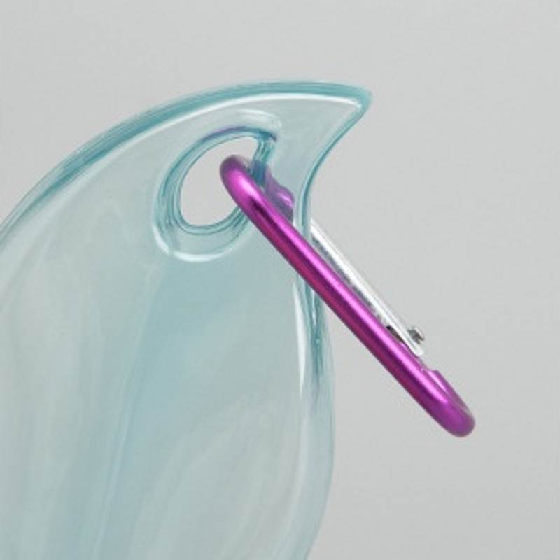 50ml Travel Plastic Clear Keychain Bottle Travel Portable Leakproof Empty Refillable Container Leaf Shape Travel Spray Bottle