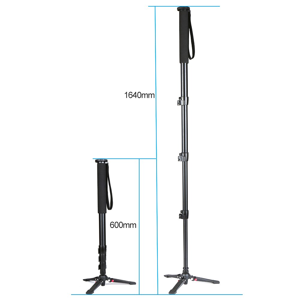 Multifunctionele Fotografie Camera Monopod Aluminium camera statief met Afneembare Statief Stand Base statief accessoires