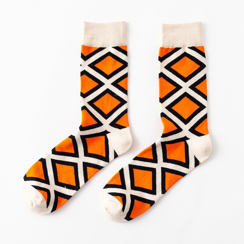 Calcetines cómodos con estampado de tiburón para hombre, medias divertidas de estilo casual, ideal para monopatín o boda, con diseños geométricos,: 23
