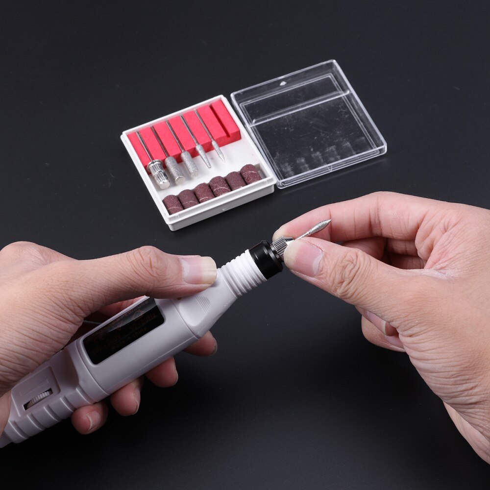 1 set nagelvijl mini draagbare duurzame elektrische nagelvijl nagelkunstgereedschap nagelpolijstmachine voor thuis