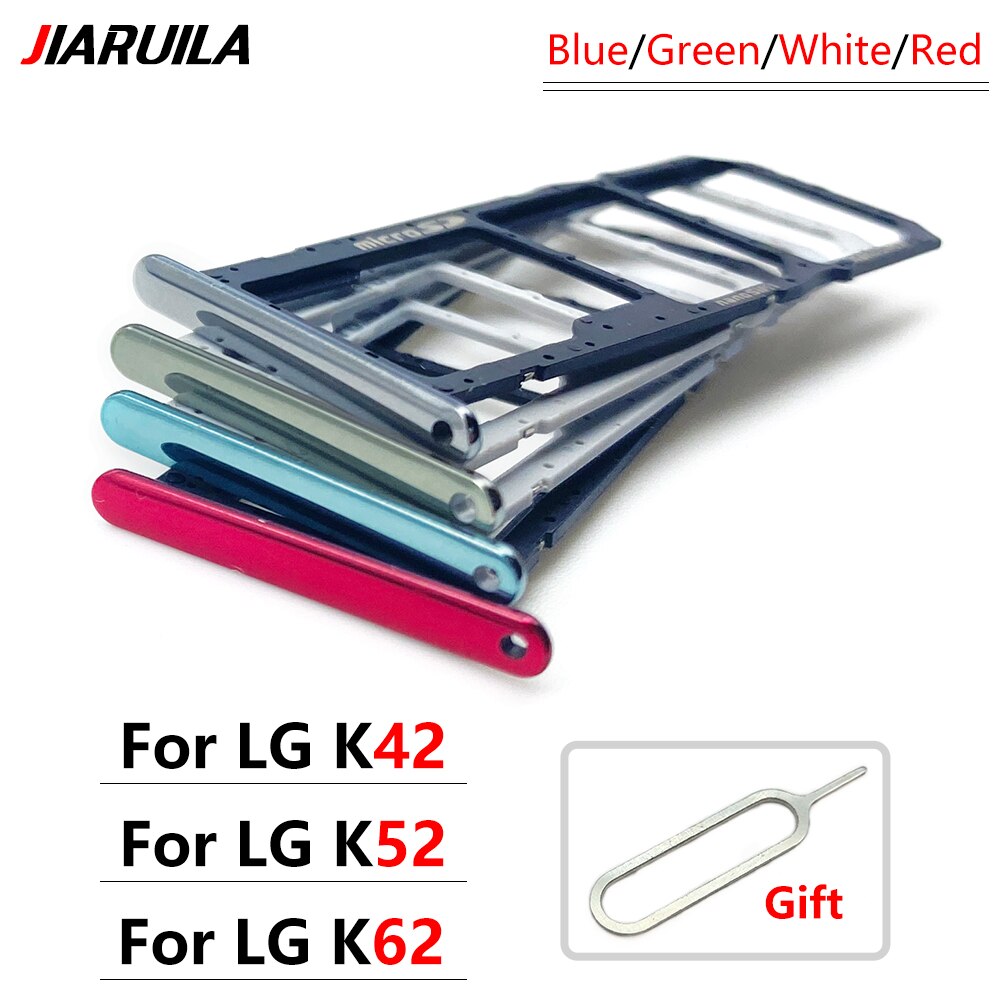 Original Micro Nano SIM Card Holder Tray chip slot drawer Holder Adapter Socket For LG K22 K42 K52 K41S K51 K61 K62