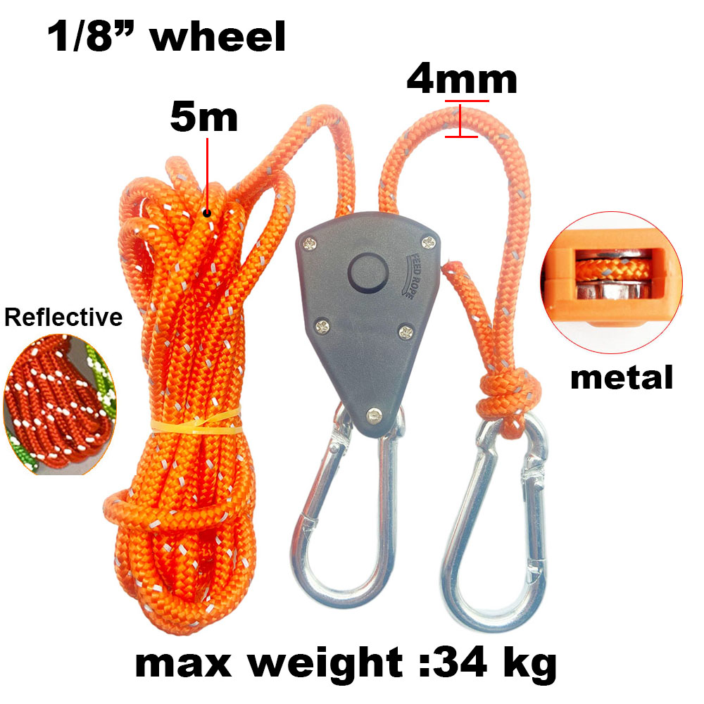 4/6/10mm Zelt Einstellbare Seil Verschluss Feste Schnalle Riemenscheibe Schlüssel Ratsche KleiderbüGel Lichter Heben Camping Markise Wind Seil: Blau