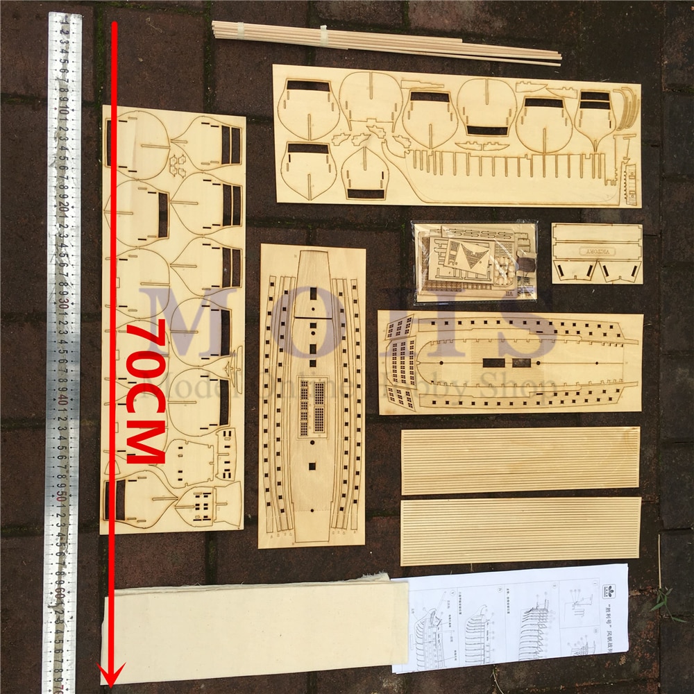 Træ skala model skib 1/200 samling model kits klassisk træ sejlbåd model sejr skala træ model skib kits