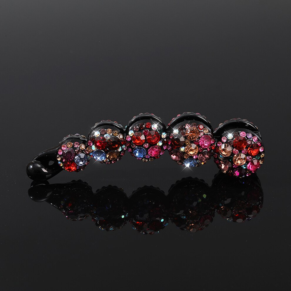 Molans Rhinestone Haarspelden Muti-Kleur Diamant Twist Haarspeld Plastic Banaan Clip Voor Meisjes Haar Grips Haaraccessoires: B