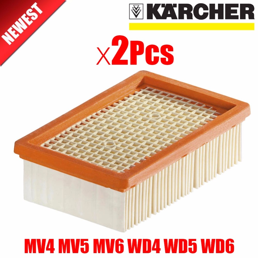 2 Stks/partij Karcher Filter Voor Karcher MV4 MV5 MV6 WD4 WD5 WD6 Nat & Droog Stofzuiger Vervangende Onderdelen #2.863-005.0 Hepa Filters