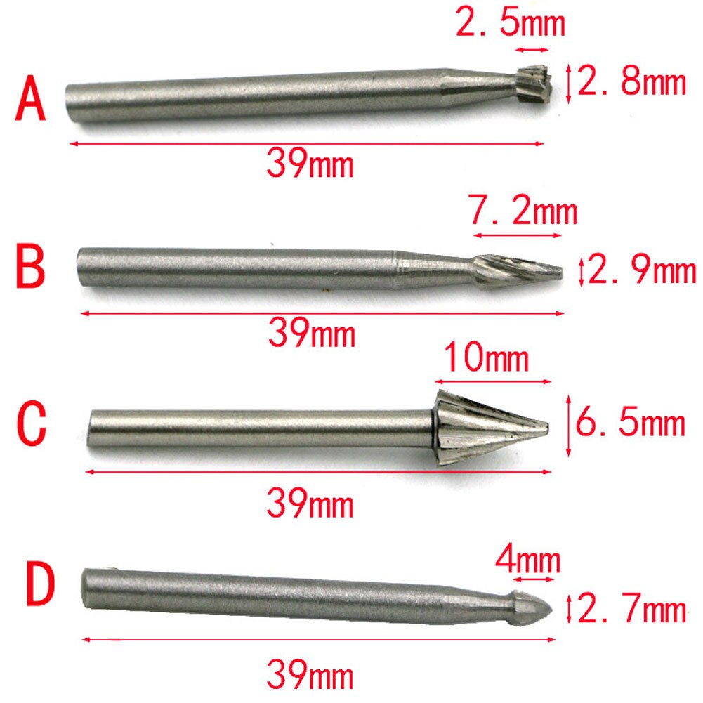 Wood high speed steel rotary file Mini Round HSS Burr Set Carving Rasp Drill Bits chamfering grooving reaming Portable Tools