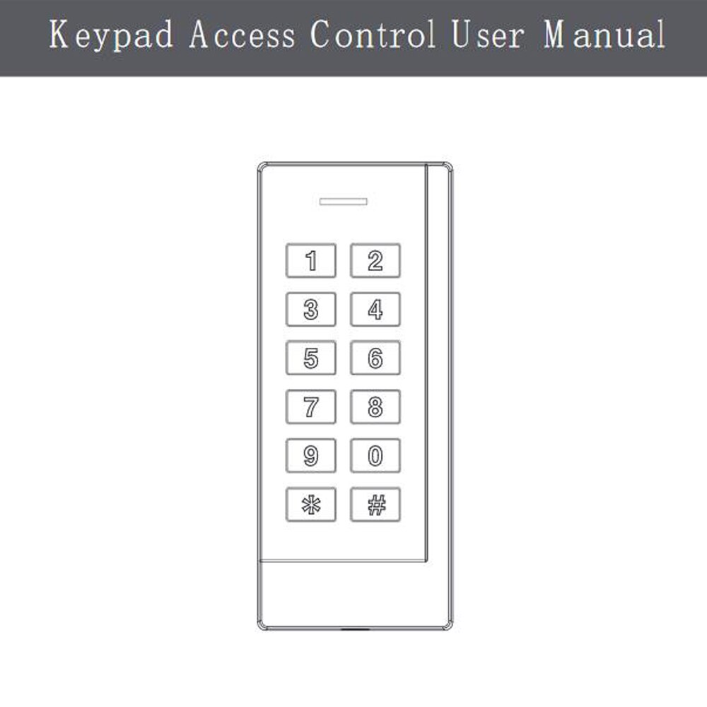 Waterproof RFID Card Door Entry Backlight Keypad Door lockWG26 input output Access Control Standalone access control Keypad