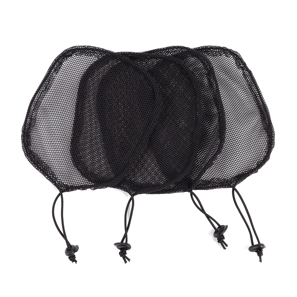 Plussign 5Pcs/Lot Hair Nets For Making Afro Hair Bun Adjustable Strap Ponytail Net Black Hairnet For Bun Two Styles