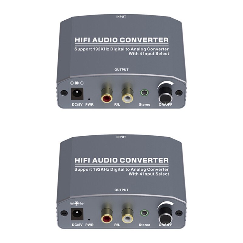 192Khz Digital to Analog Converter Coaxial Optical Digital to Analog Audio Converter HIFI Audio Converter