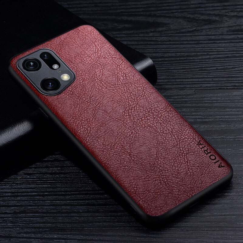 Leder fallen Für Oppo Finden x5 Profi Prämie Weiche TPU retro Litschi Luxus Textur Schutzhülle Zurück Abdeckung für finden x5 Profi telefon fallen: Kaffee