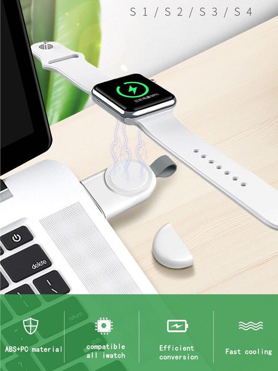 Wireless Charger Base iwatch magnetic charger 2W MAX small portable USB connection Wireless charging watch charger ABS+PC