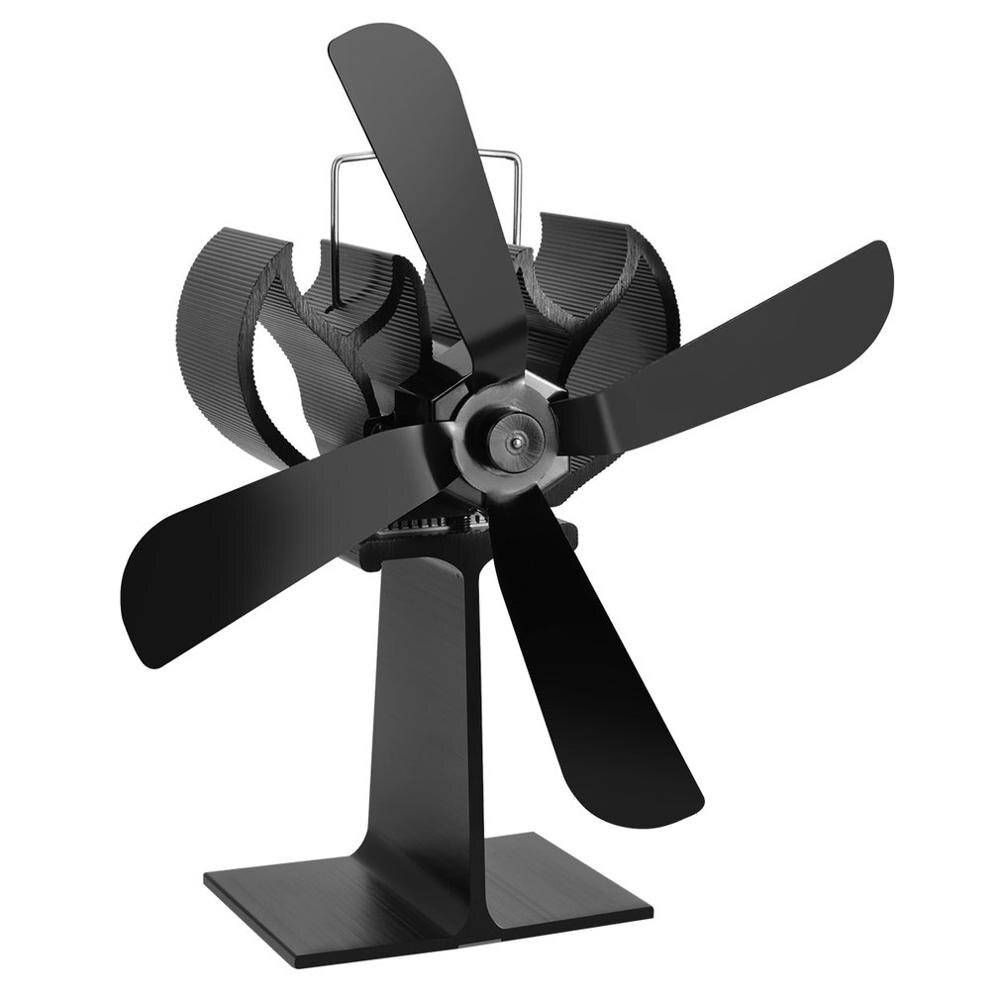 Appliances Thermal Power Fireplace Fan Heat Powered Wood Stove Fan For Fireplace Eco Friendly Four-leaf Fans