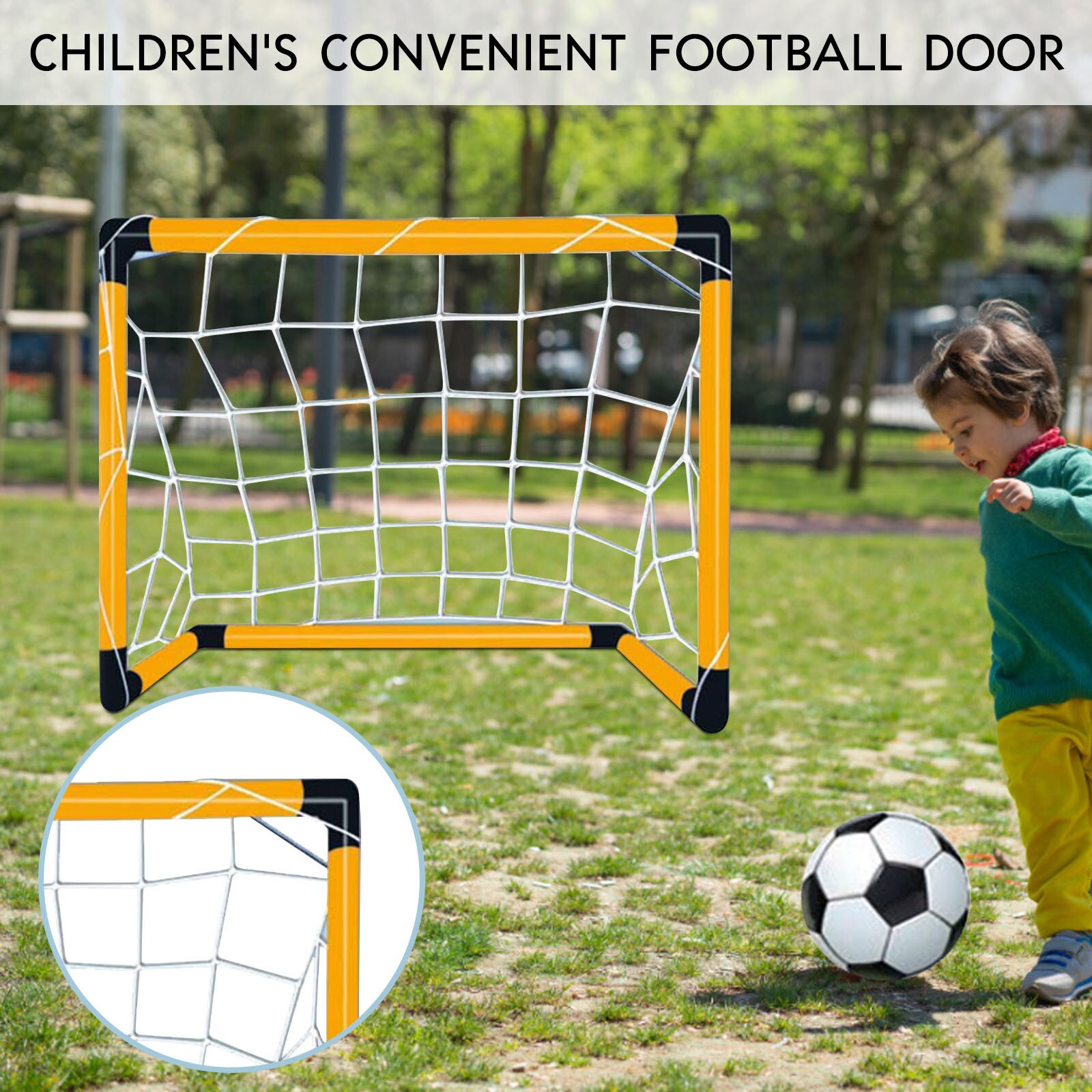 Kinderen Gemonteerd Outdoor Voetbal Doel Draagbare Voetbal Doel Sport Games Grote Enkele Deur Indoor Educatief Speelgoed Sport