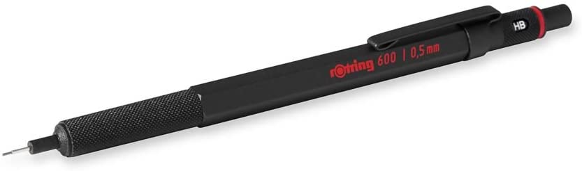 Rotring 600-lápiz mecánico negro, 0,5mm, 0,7mm, lápiz suave de dibujo técnico