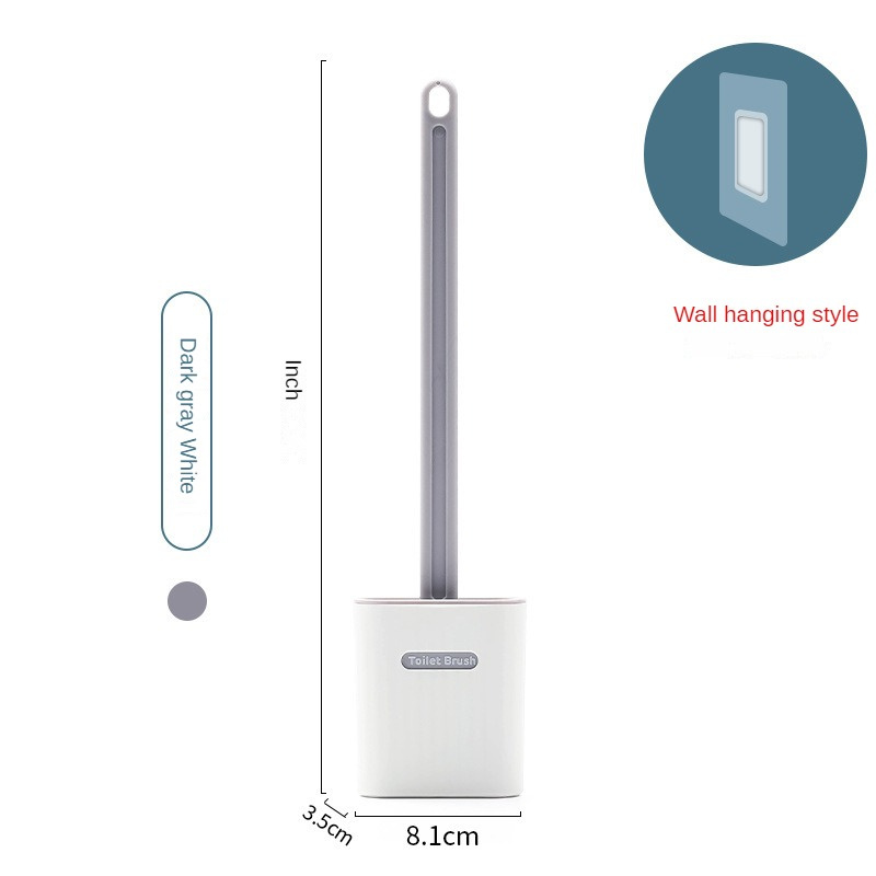 Silicone Toilet Brush Easy To Hang Thoroughly Clean Health Revolutionary Ergonomics Premium Ergonomic Toilet Cleaner Durable: army green