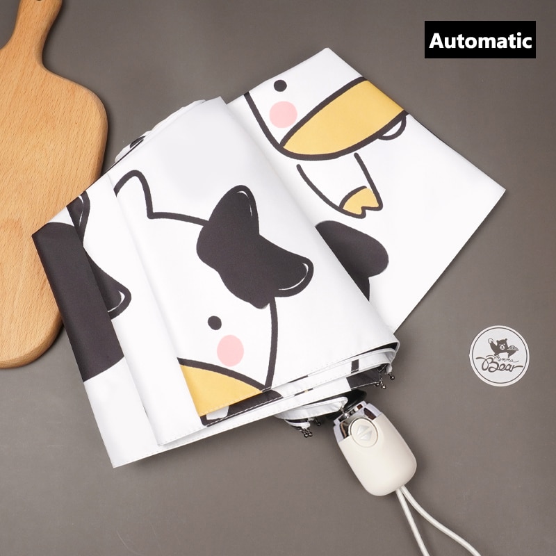 Hond Patroon Paraplu Pocket Paraplu Drie Vouwen Verse Party Honden Parasol Zonnige Regenachtige 4 Kleur Paraplu Vrouwen: green