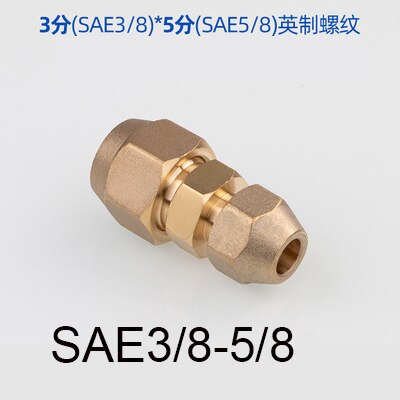 SAE brass adapter male thread air conditioning copper tube reducer adapter fitting: Orange