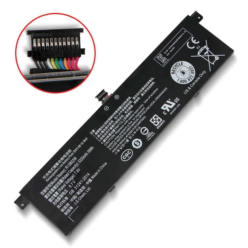Replacement Battery R13B01W For Xiaomi Mi Notebook Air 13 13.3" 161301-01 R13B02W Rechargeable Battery 5320mAh