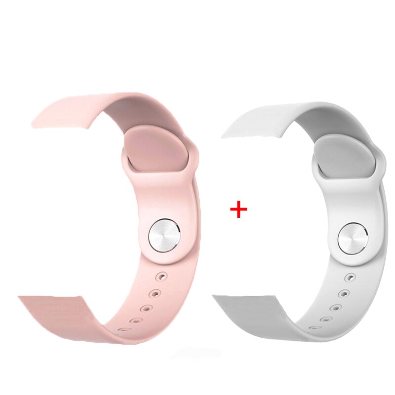 Y68 max bloeddrukmeter smartwatch waterdicht heren dames smartwatch hartslag fitness tracker horloge digitaal horloge  d20: Roze met riem