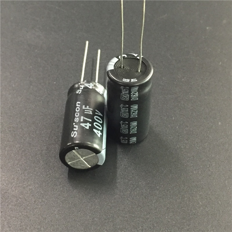 2pcs 47uF 400V Su'scon SK Series 12.5x26mm 400V47uF Aluminum Electrolytic capacitor