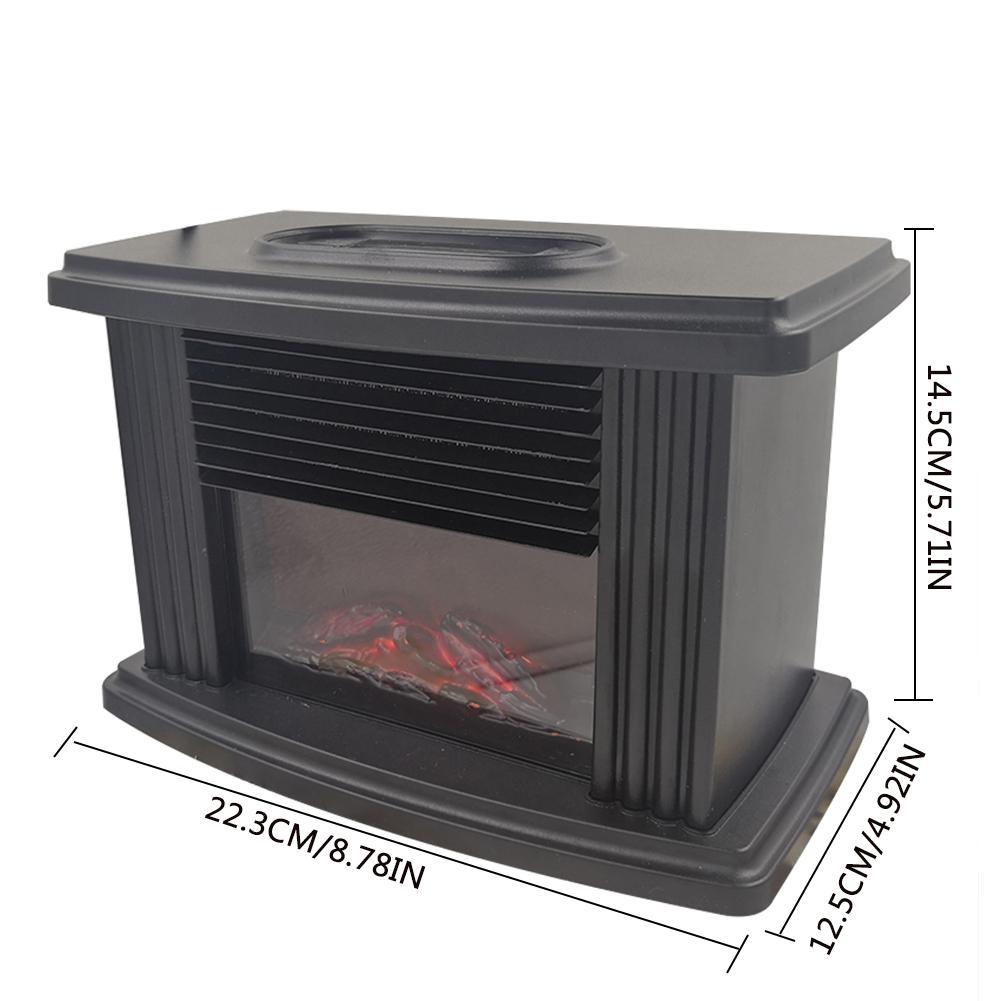 Mini Electric Fireplace Stove Heater Portable Tabletop Indoor Space Remote Control Heater Winter Warmer 1000W EU Plug