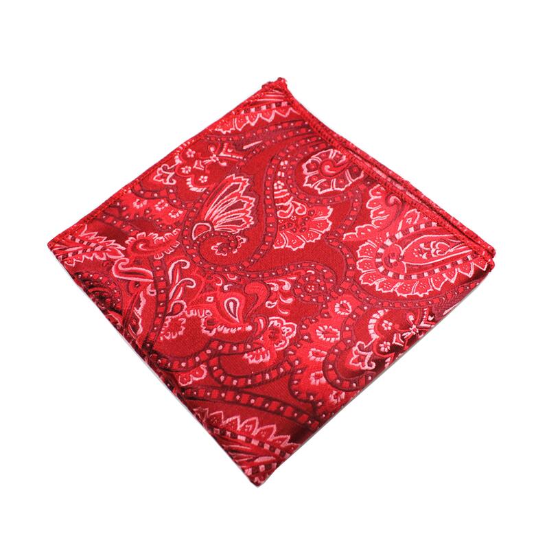 Mouchoir en soie Plaid tissé motif Paisley Hanky pour hommes, pochettes carrées, idéal pour les affaires, mariage: 14