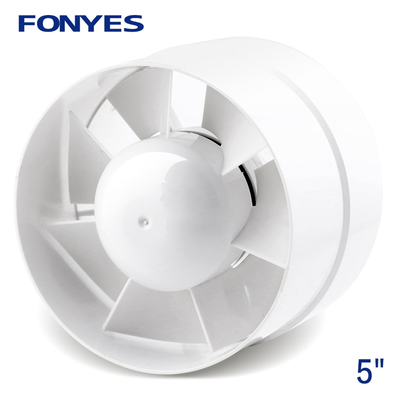 Ventilador en línea de 5 pulgadas, ventilador extractor de aire, ventilador de techo, ventilación para baño, inodoro, 125mm, 220V