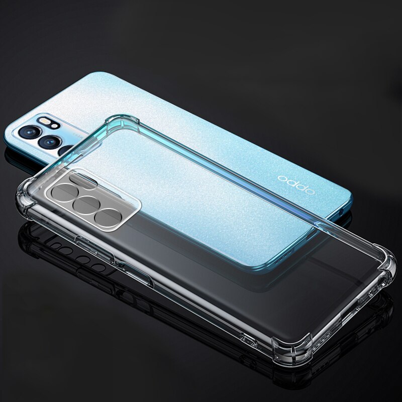 Originele Clear Airbag Funda Voor Oppo Reno 6 Z Pro Plus Lite 5G Achterkant Anti Fall Shockproof Reno6 6Z 6Pro 6Lite Silicon Coque