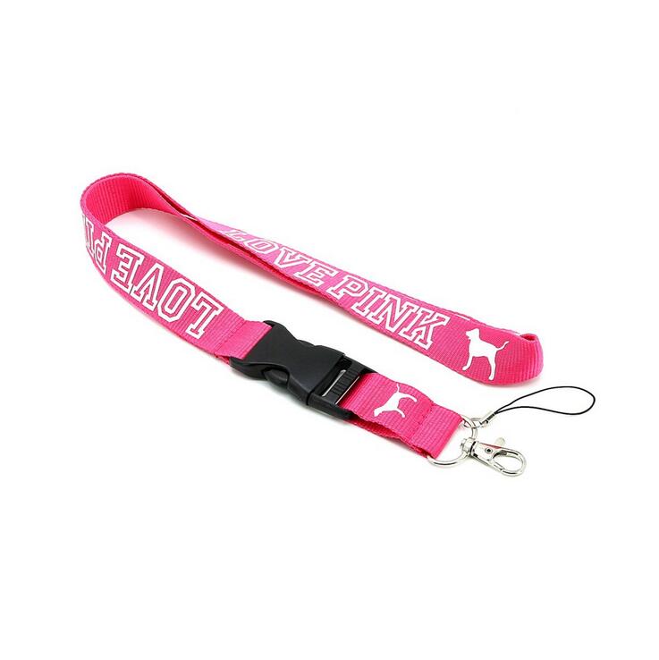 Telefoon Lanyard Bandjes Sport Multicolor Voor Sleutels Chain Id Kaarten Houder Afneembare Gesp 2.5Cm Roze Hart Lanyards