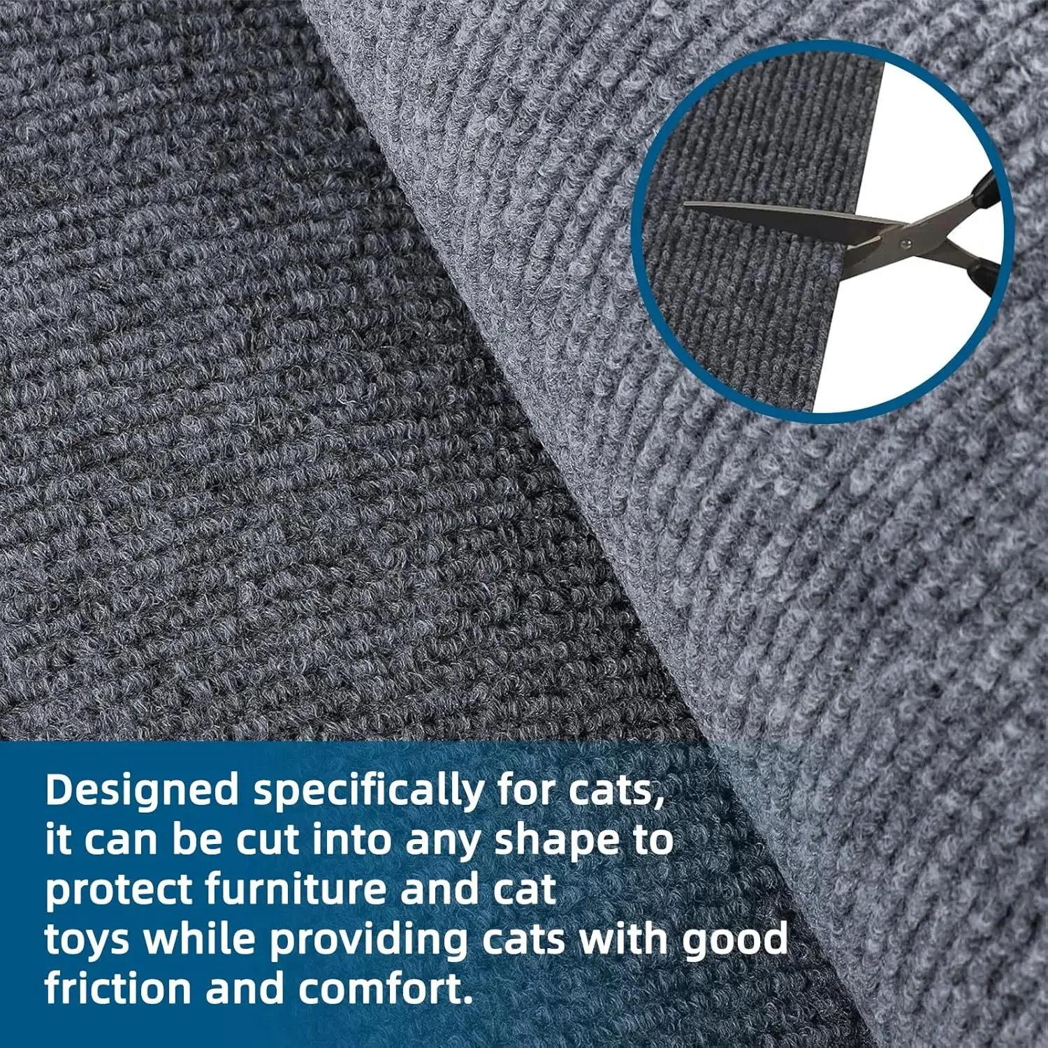 Pared antiarañazos para gatos, sofá DIY, tablero para rascar gatos, patas de protección para sofá, alfombra autoadhesiva recortable, tablero para rascar gatos