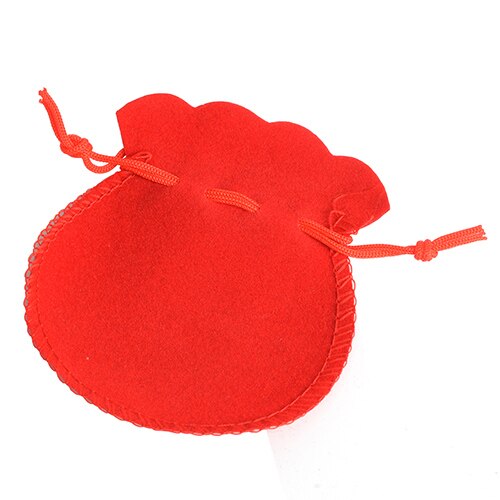 100pcs 7*8cm 9*12cm Velvet Bags Drawstring Pouch Calabash Jewelry Packing Bags Wedding Xmas Party Bags cadeau sachet bonbon: Red / 7x8cm